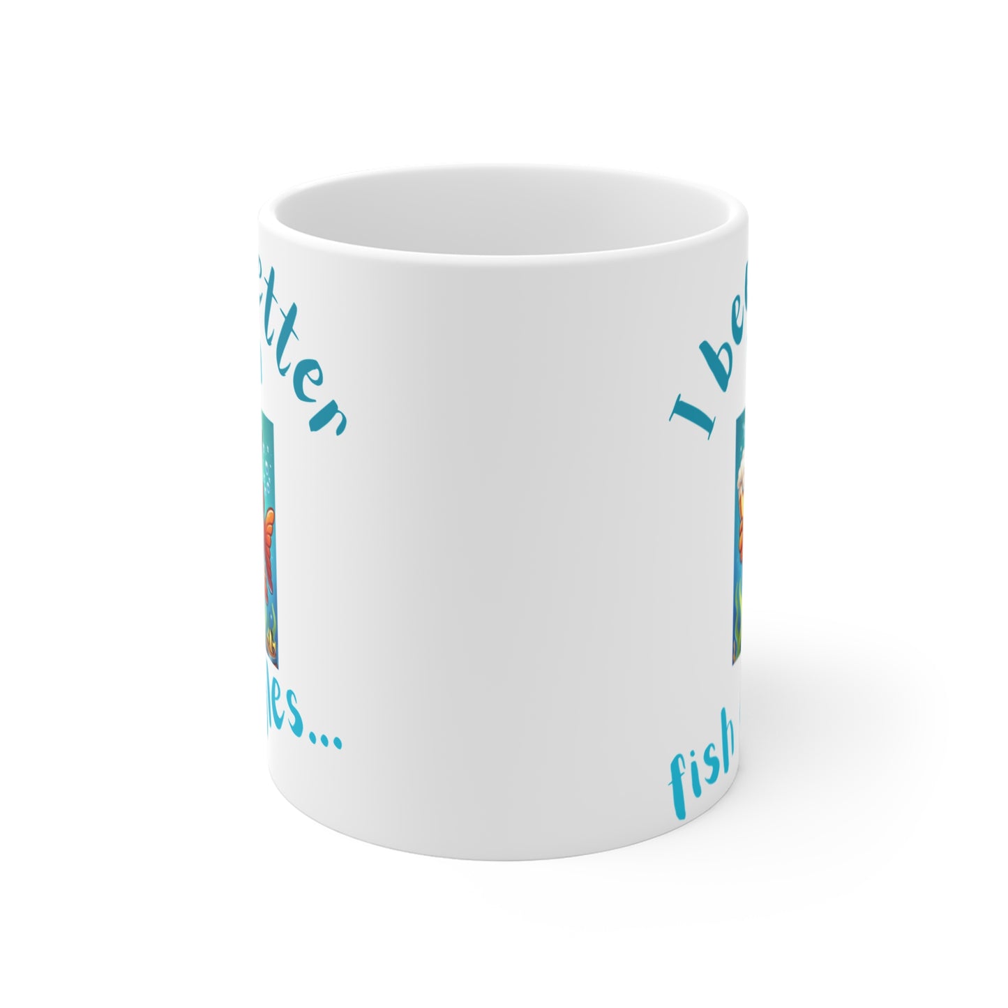 Funny Fishing Mug - 11oz Decorative Coffee Cup for Fishermen