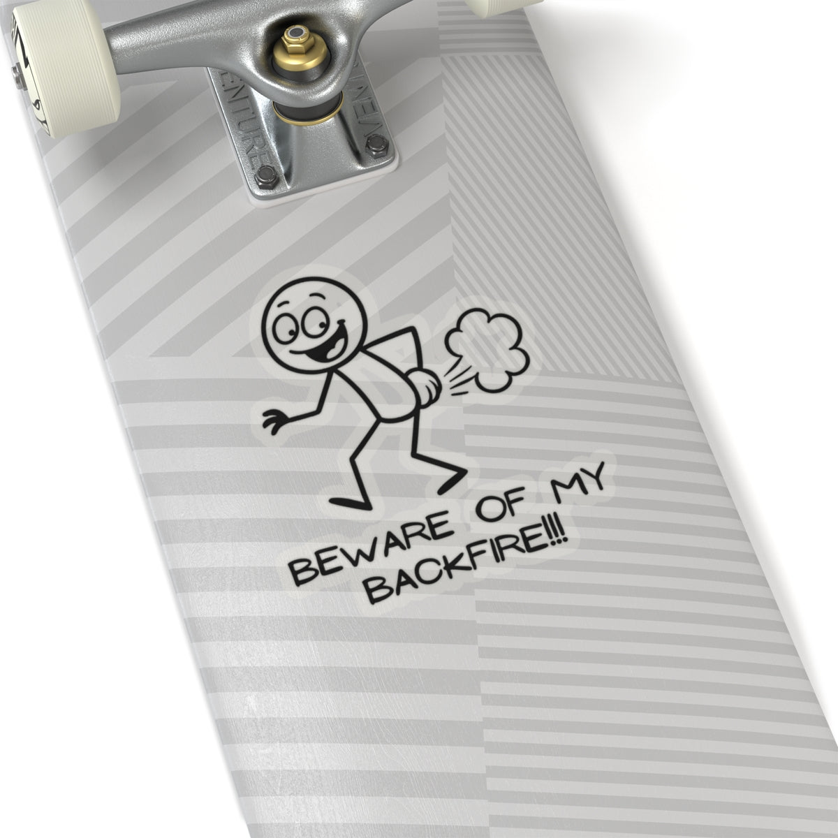 Funny Fart Humor Sticker "Beware Of My Backfire!!!"