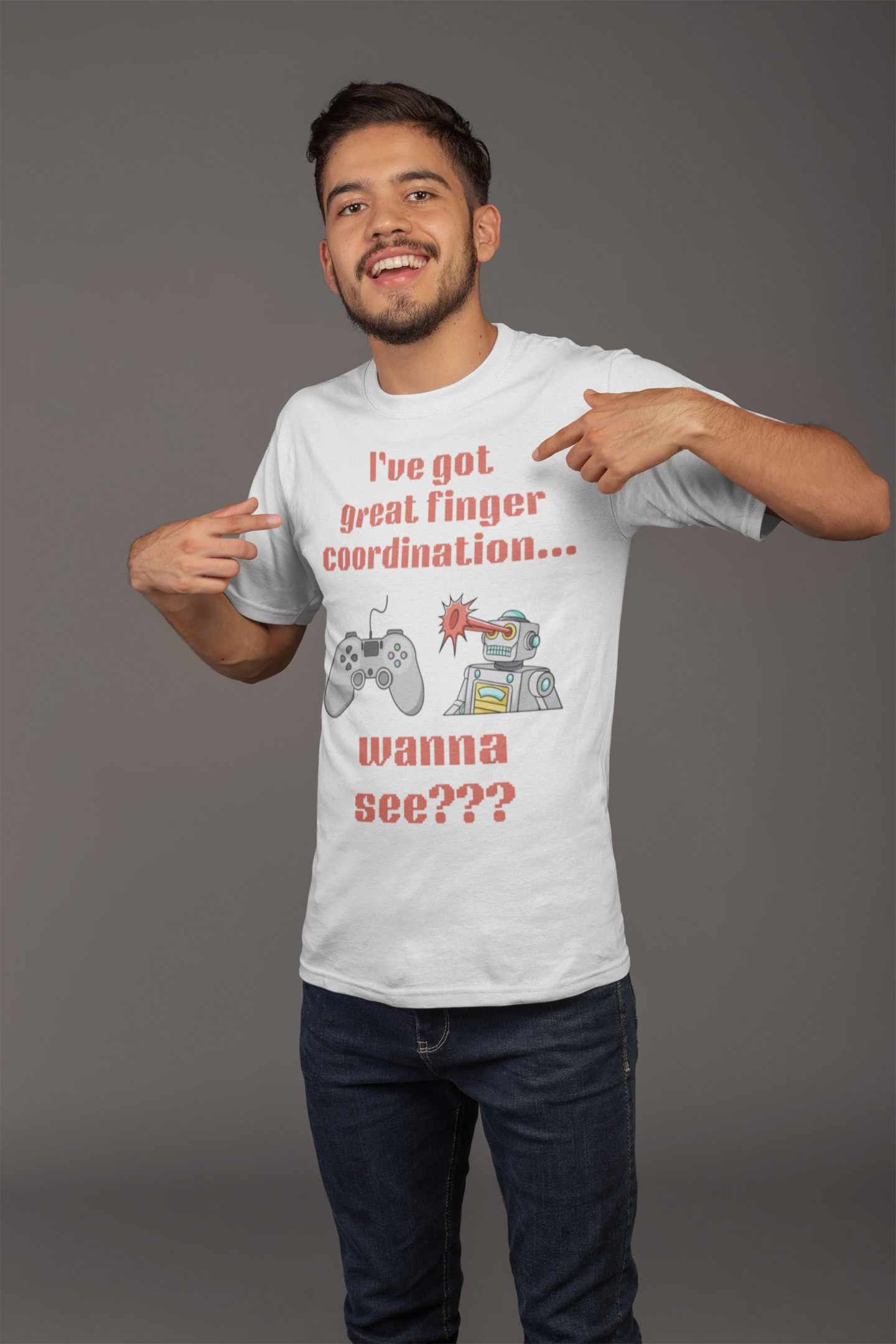 Funny Gaming Tee - "I've Got Great Finger Coordination"