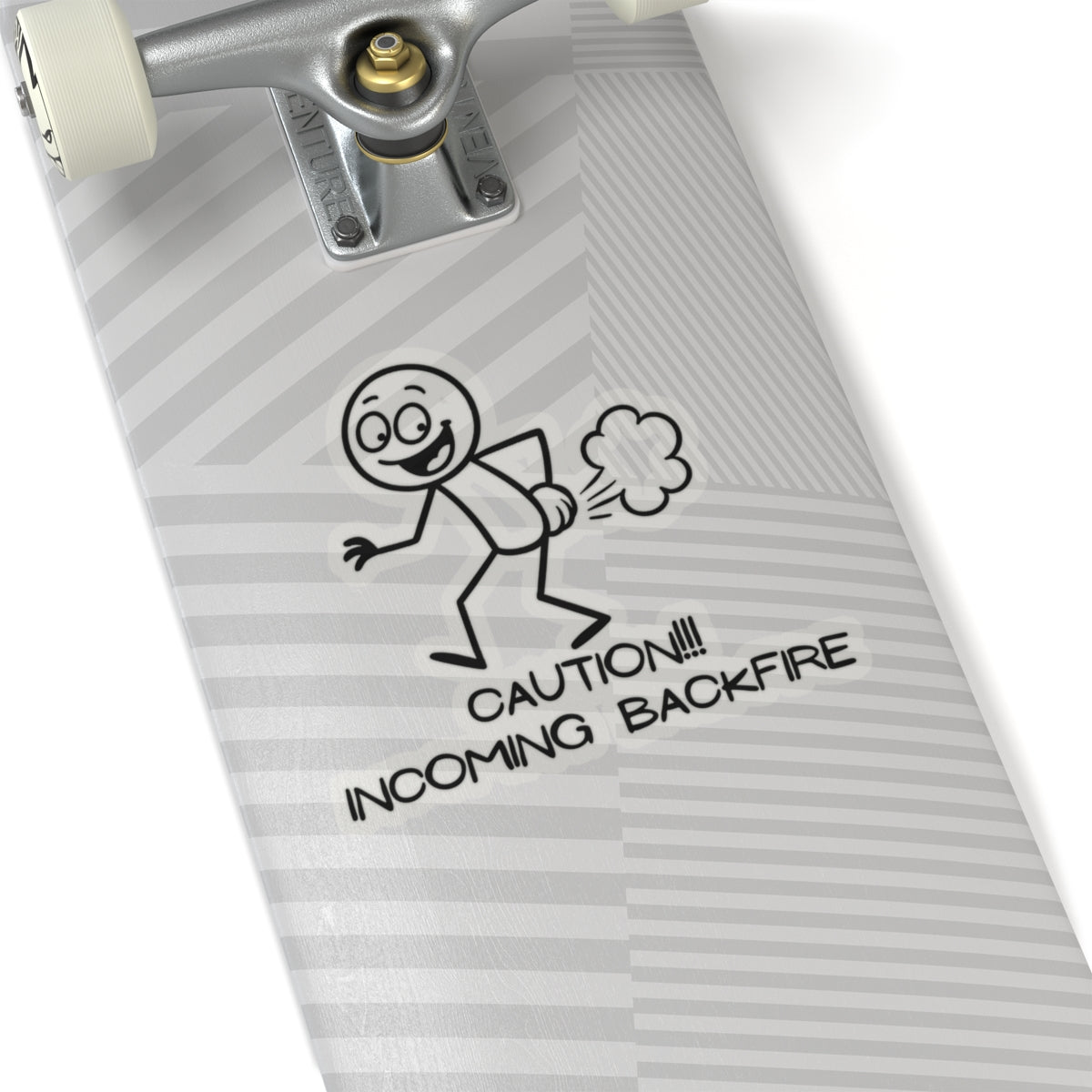 Funny Fart Humor Sticker "Caution!!! Incoming Backfire"